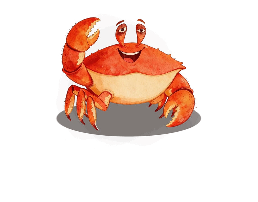 Claude, a friendly crab